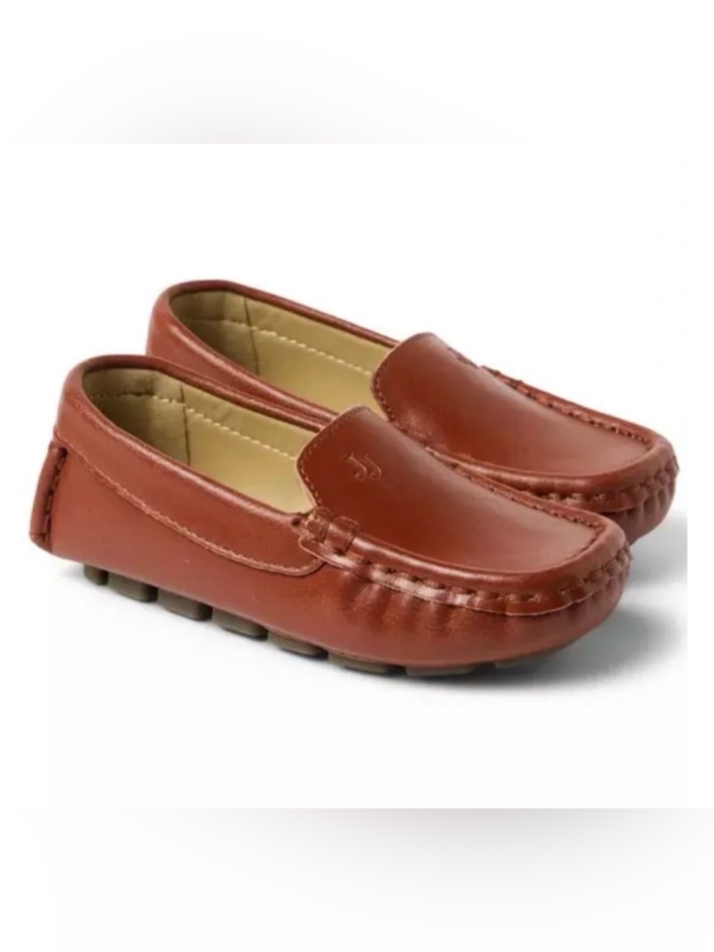JANIE AND JACK | Classic Brown Kids Leather Loafers